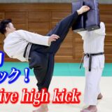 Blown away! Explosive high kick by a man weighing 50 kg!