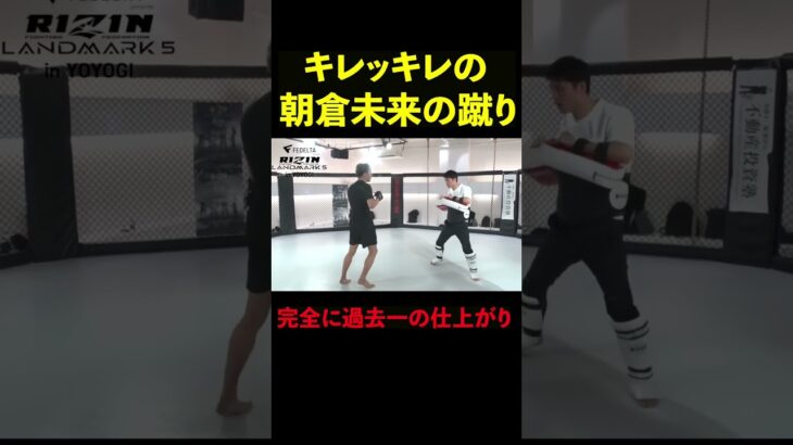 【RIZIN】試合直前の朝倉未来のミドルキックの切れ味がヤバイ #shorts 【ライジン切り抜き】