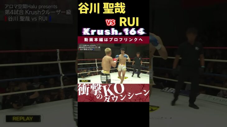 バックブローで一撃！？【Krush.164】谷川 聖哉 vs 【進撃のヒザ蹴り】RUI　次回、Krush.165 9.28後楽園大会チケット好評発売中！