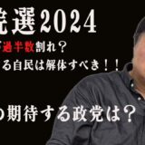 衆議院選挙2024　売国奴らに終止符を打つべき！自民党崩壊か