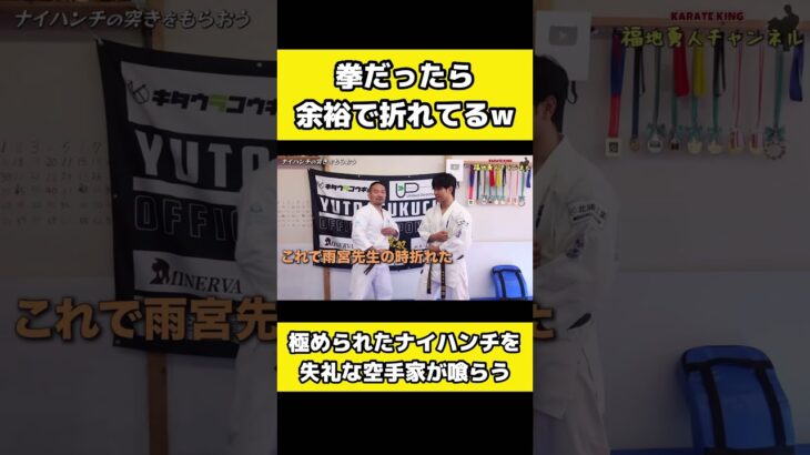 菊野克紀の極められたナイハンチ突きがえぐすぎた