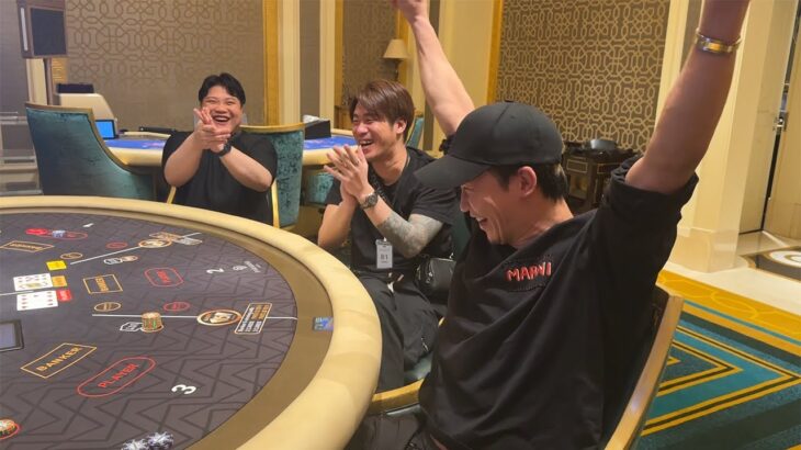 パラダイスシティのプール付きヴィラで祝勝会してもらった