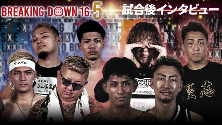 【BreakingDown16.5】試合後インタビュー /外枦保尋斗/太陽/ぶーちん/舞杞維沙耶/KINGカズ/なおた/HIROTO