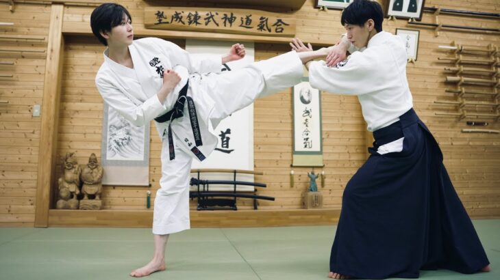 Karate Woman learns Aikido footwork and body movements! [Hiyori Kanazawa and Ryuji Shirakawa]