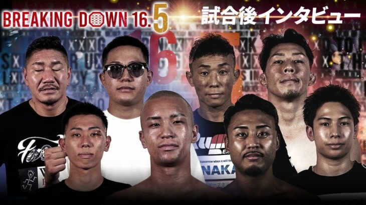 【BreakingDown16.5】試合後インタビュー /としぞう/関谷勇次郎/メカ君/秋元優志/富永啓悟/竹見浩史郎/長谷川拓也 /鎌ダ雅也