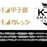 「K-1甲子園2025～高校生日本一決定トーナメント～」・「K-1カレッジ2025～大学生日本一決定トーナメント～」・「第74回K-1アマチュア～トーナメント＆ワンマッチ交流大会～」