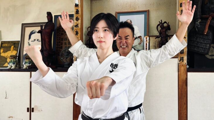 The Shock of “Sanchin”! Karate Woman Gets Back Struck and Lower Body Kicked! [Hiyori Kanazawa]