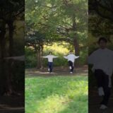 Beautiful karate in a beautiful forest