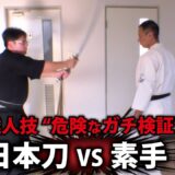【閲覧注意】究極対決！日本刀vs素手で達人の技は通用するのか？【町井勲】