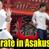 A Canadian Karate Woman shows off intense training in Asakusa! Does she feel no pain?