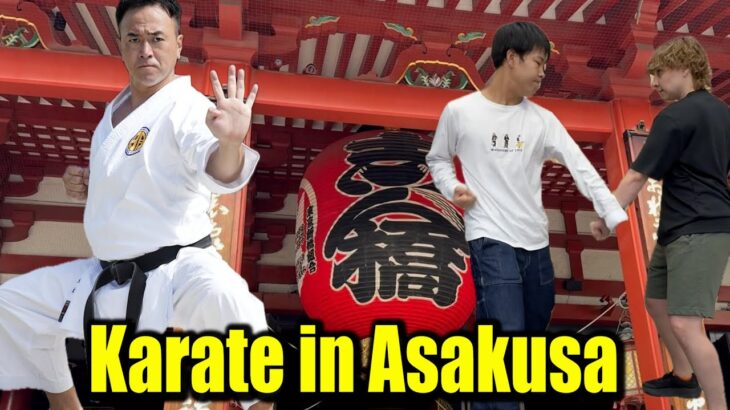 A Canadian Karate Woman shows off intense training in Asakusa! Does she feel no pain?