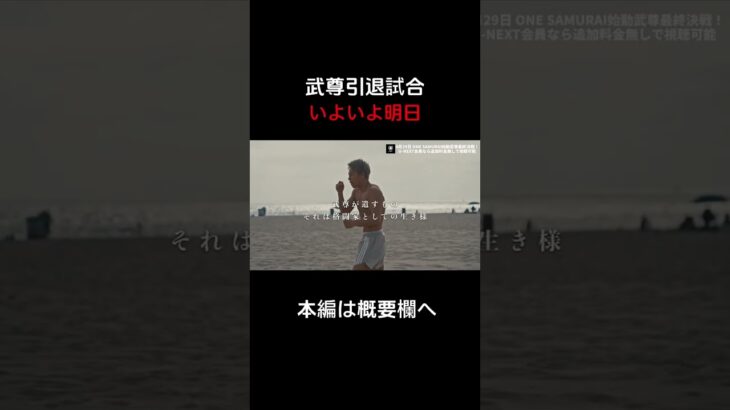 武尊引退試合 いよいよ明日