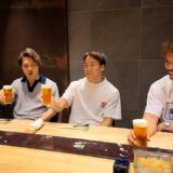 祝勝会で試合までの裏話をコーチ陣と語り尽くした
