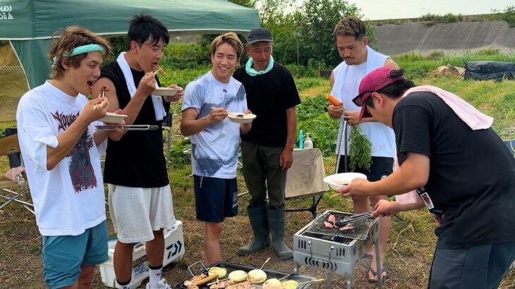父親と畑で採れた食材を使ってBBQしてみた